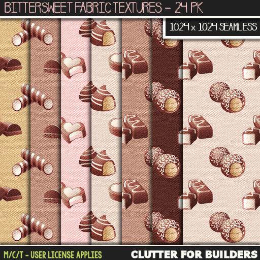 Clutter - Bittersweet Fabric Textures - 24PK