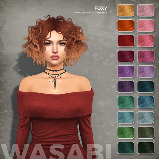 Wasabi // Foxy Mesh Hair - Fireworks