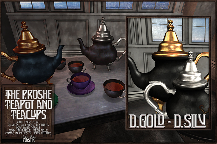 :[P]:- Proshe Tea Set:// D.Gold & D.Silv