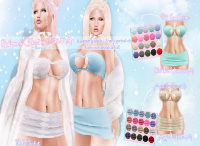 *HolliPocket* Grilfriend Argyle Top (all)-RARE