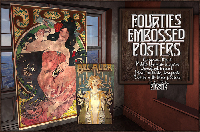:[P]:- Fourties Vintage Embossed Posters