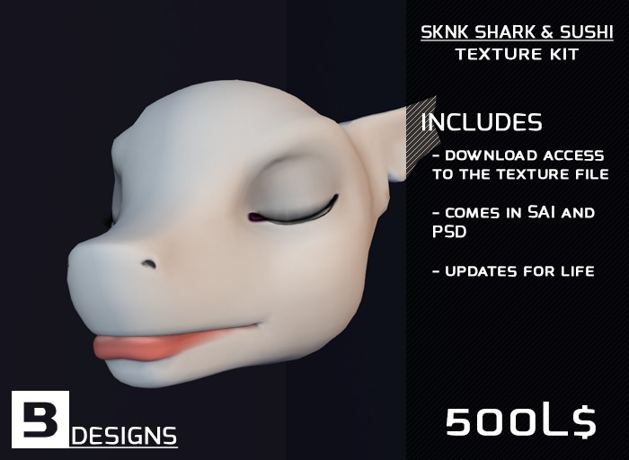 [b] SKNK Shark & Sushi Texture Kit
