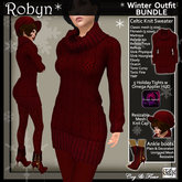 C&F Robyn Sweater Dress BUNDLE Burgundy