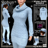 C&F Robyn Sweater Dress Xmas Outfit BUNDLE Ice Blue