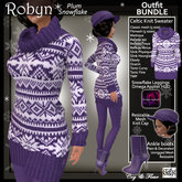 C&F Robyn Snowflake Sweater Dress BUNDLE Plum