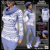 C&F Robyn Snowflake Sweater Dress BUNDLE Periwinkle