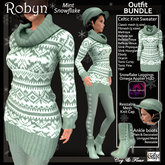 C&F Robyn Snowflake Sweater Dress BUNDLE Mint