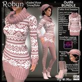 C&F Robyn Snowflake Sweater Dress BUNDLE Faded Rose