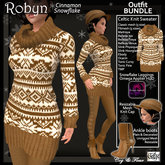 C&F Robyn Snowflake Sweater Dress BUNDLE Cinnamon