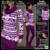 C&F Robyn Snowflake Sweater Dress BUNDLE Berry