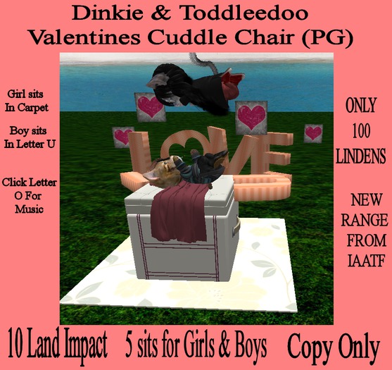 Dinkie & Toddleedoo Valentines Cuddle Chair (PG)