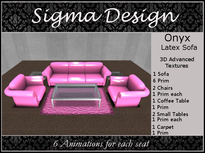 Latex Sofa Set Pink