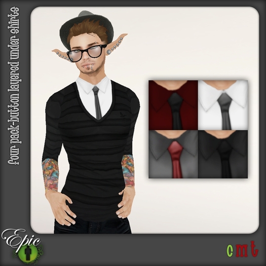 *Epic Men* Button UNDER Layered Shirts {Tied}