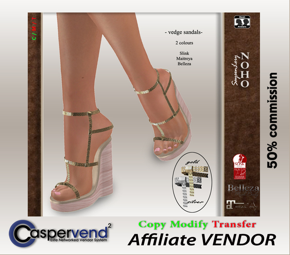 ! Affiliate Vendor [NOHO] - Wedge Sandals #1 rose