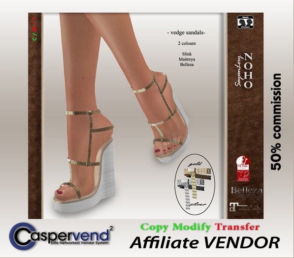 ! Affiliate Vendor [NOHO] - Wedge Sandals #1 white