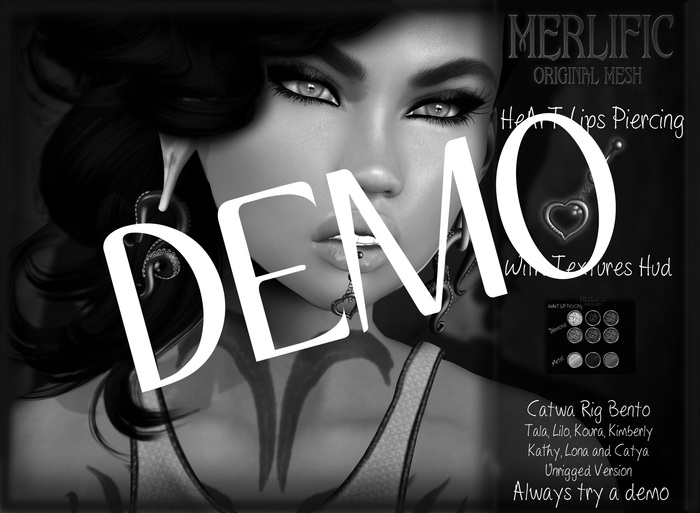 *Merlific* Heart Lips Piercing DEMO BOX [WEAR]