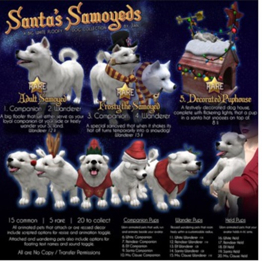 JIAN Santa's Samoyeds 18. Elf Held BOX