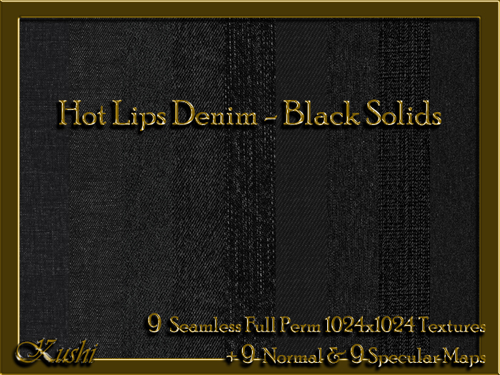 Hot Lips Denim Black Solids Seamless Textures