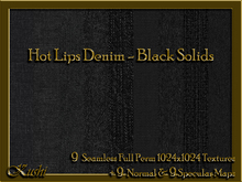 Hot Lips Denim Black Solids Seamless Textures