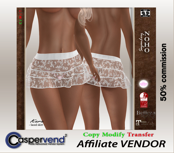 ! Affiliate Vendor [NOHO] - Kara Skirt white