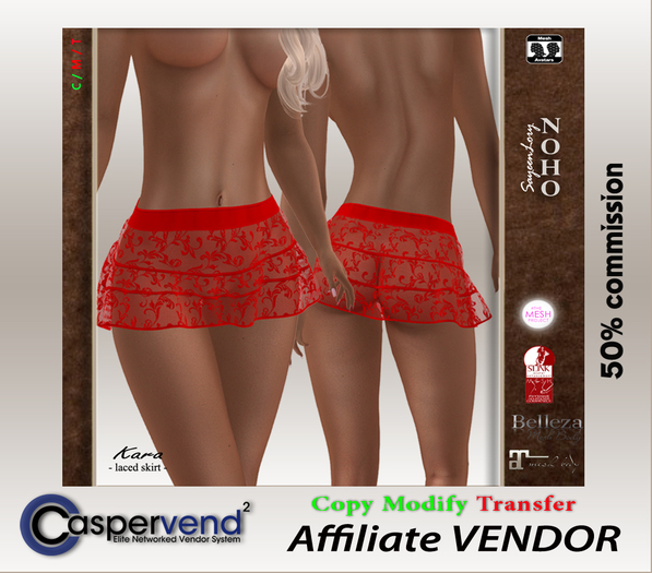 ! Affiliate Vendor [NOHO] - Kara Skirt red