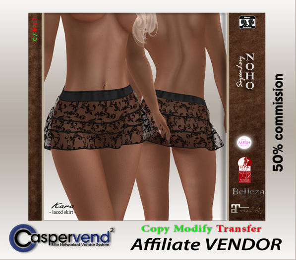 ! Affiliate Vendor [NOHO] - Kara Skirt black