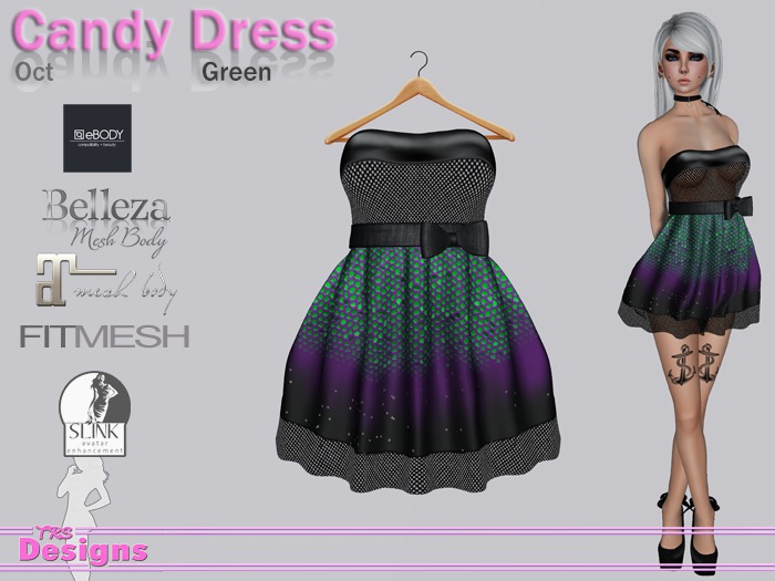 Candy Dress Oct Green