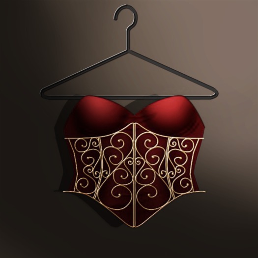 Naive. Metal Cage Style Top - Wine