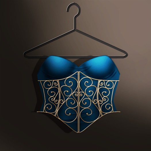 Naive. Metal Cage Style Top - Royal