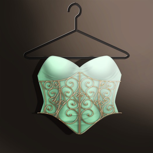 Naive. Metal Cage Style Top - Aqua