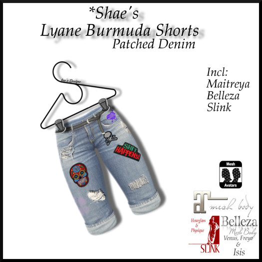 *Shae's Lyane Bermuda Shorts Patched