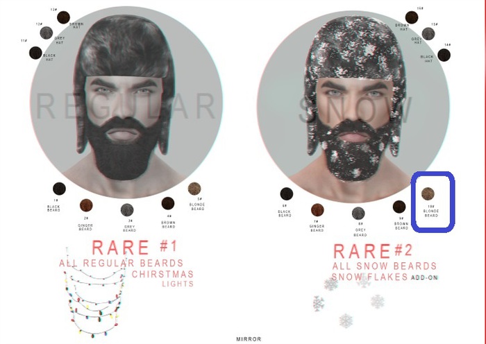 MIRROR - Max Snow Beard Blonde #10