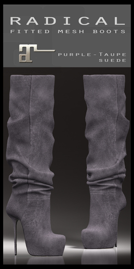 Maitreya Mesh Radical Boots * Suede Purple-Taupe