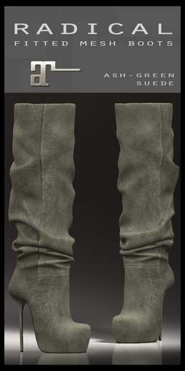 Maitreya Mesh Radical Boots * Suede  Ash-Green