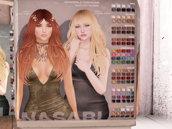 Wasabi // Arden Mesh Hair - Style 1 - Lunar Ombre RARE