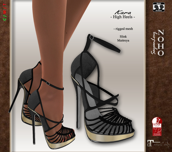 [noho] Kara Heels  black-gold [box]