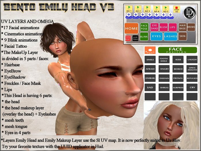 ☾ⅅⅅ☽  BENTO HEAD EMILY V3 / OMEGA Compatible For All Body
