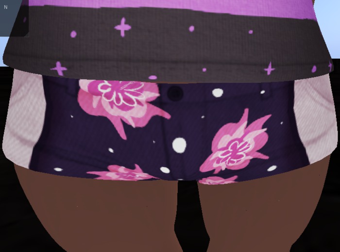 Puchimono Short Shorts Floral Texture