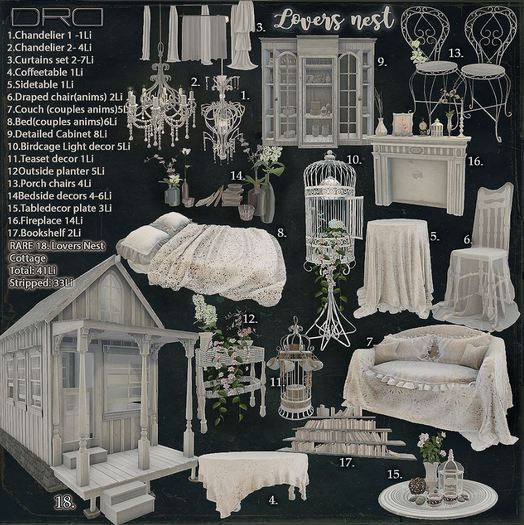 18 -DRD- LN - Lovers Nest Cottage RARE