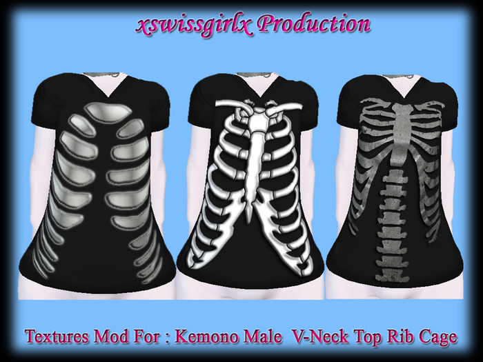 Textures Mod For : Kemono Male  V-Neck Top Rib Cage