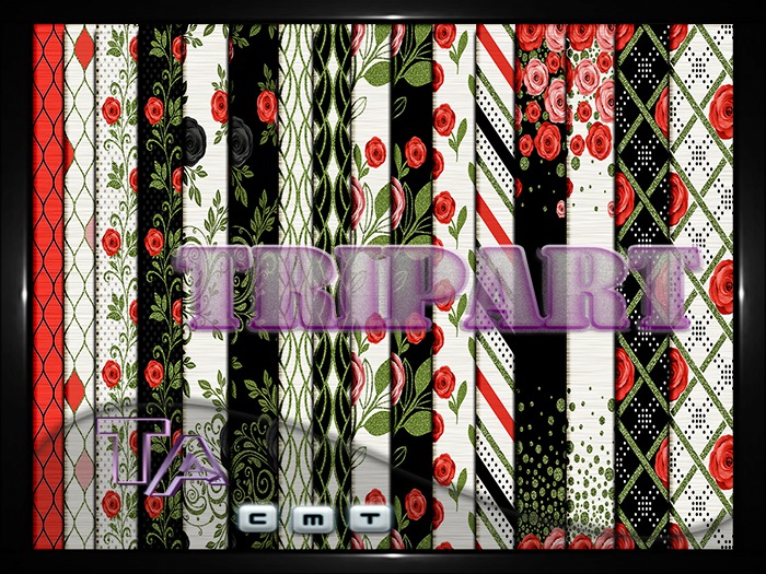 {TripArt} Red Roses Fabrics