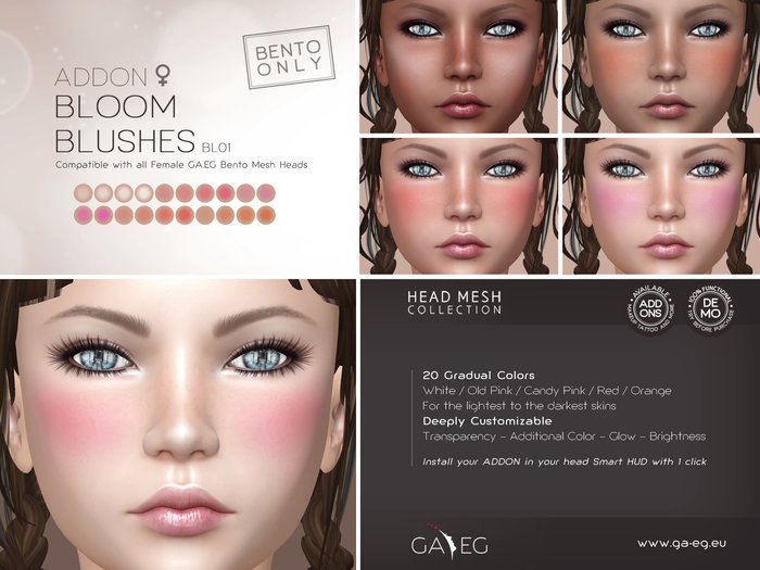 [GA.EG] Mesh Heads Addon - BL01 Bloom Blushes