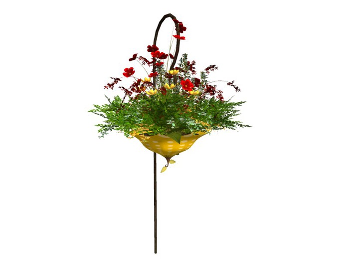 MSD - Shepherds Hook - Umbrella Planter - Yellow (12 LI) C/M