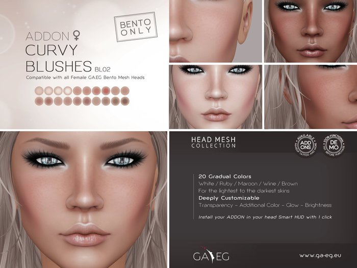 [GA.EG] Mesh Heads Addon - BL02 Cury Blushes