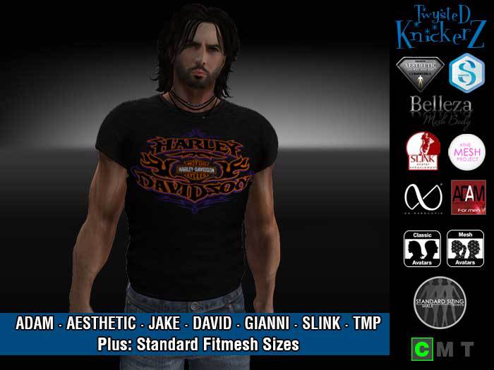 ::TwysteD KnickerZ:: Mens Biker TShirt V