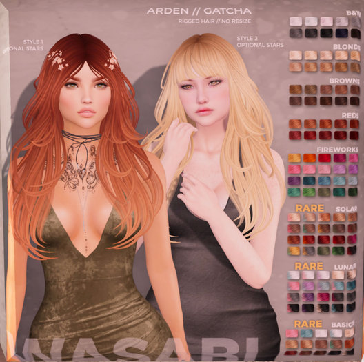 Wasabi // Arden Mesh Hair - Style 2 - Basics RARE