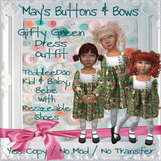 MBB * Gifty Green Dress Outfit (K,B&Bebe)