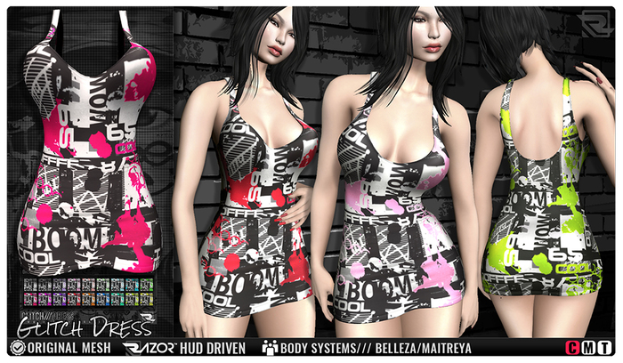 Razor/// Glitch Dress w/ HUD