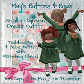 MBB * Scallop Green Dress Outfit (K,B&Bebe)