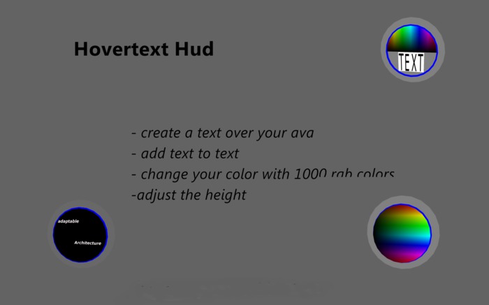 Hovertext Hud for Avatar